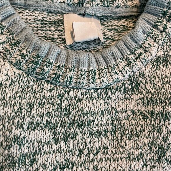 BDG Urban Outfitters Clark Crewneck Sweater Heather Green White M - Picture 9 of 9